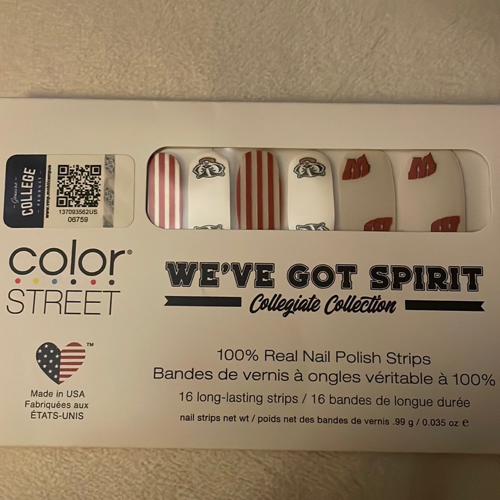 Color Street *Wisconsin* Collegiate Collection Nail Polish strips